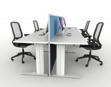  Ecotech Metal C Legs Desks. Choice Of Sizes. 1200, 1350, 1500, 1650, 1800 Long X 600, 700, 750 Deep